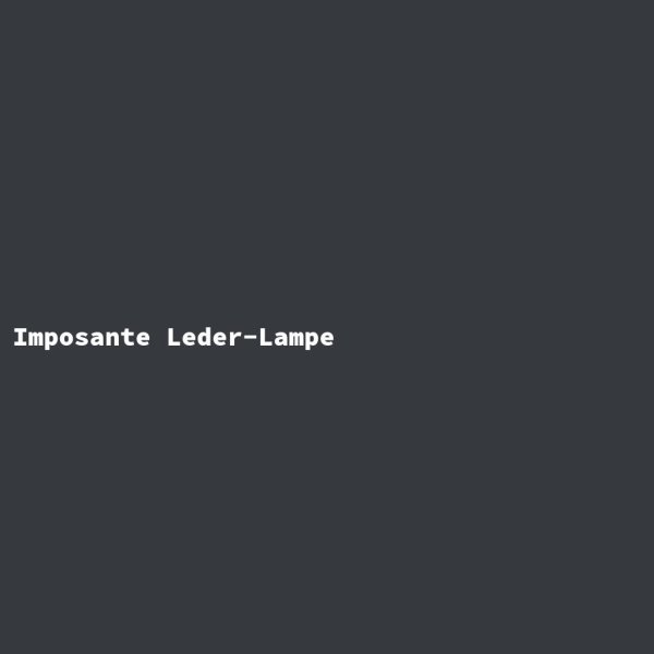 Imposante Leder-Lampe