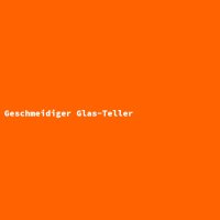 Geschmeidiger Glas-Teller